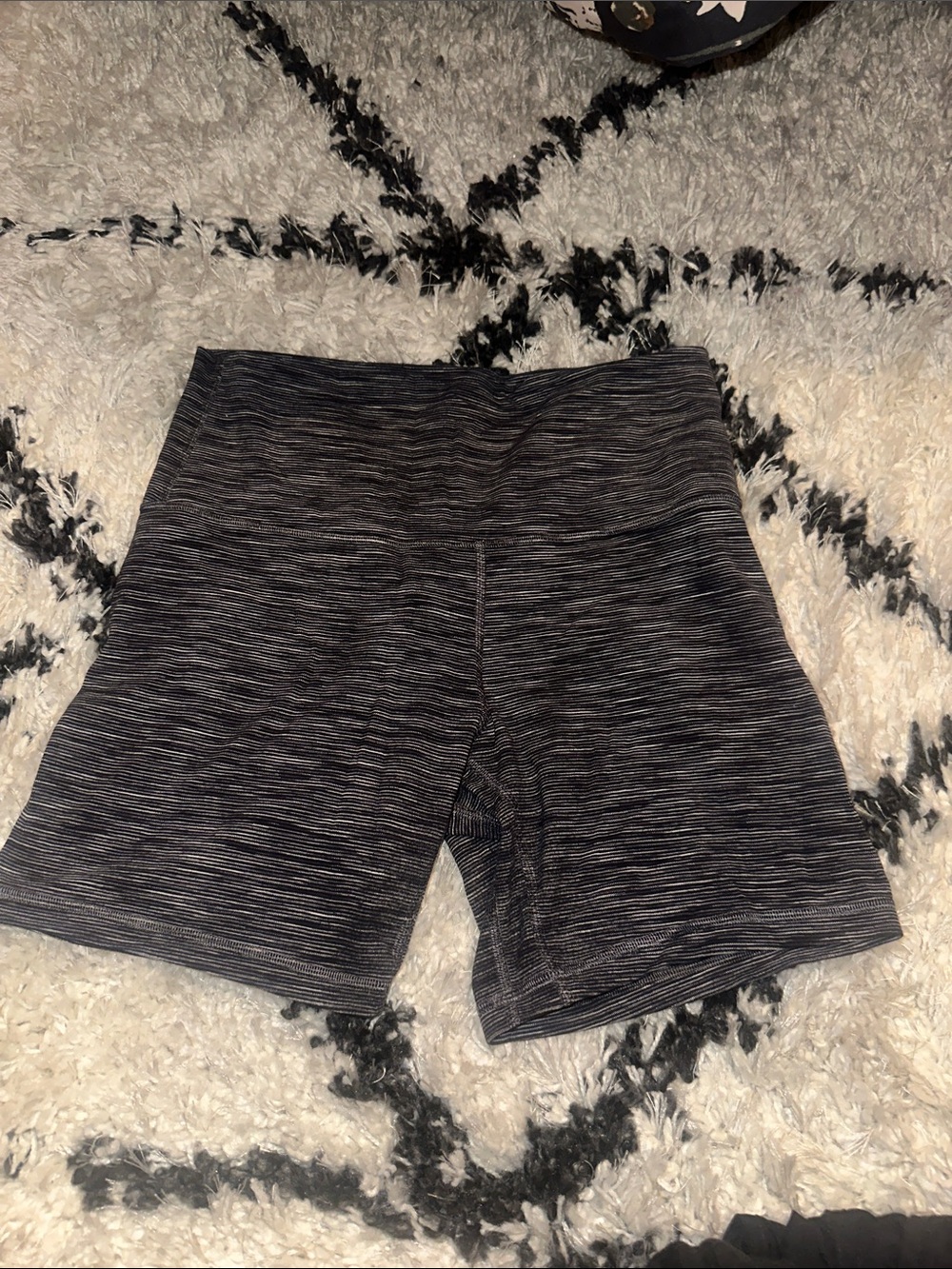 lululemon athletica Heathered Black High-Rise Bike Shorts